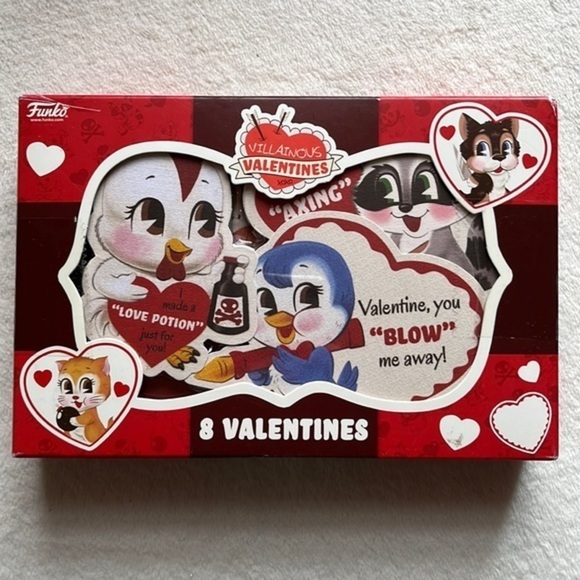 Funko Pop! Holiday Cards Villainous Valentines 8 Double Sided Cards &‎ Envelopes - Picture 2 of 3